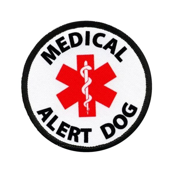 Medical Alert Morale Patch for Dog Vests Harnesses Collar Gear Hook and Loop Attachment