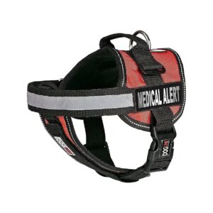 Medical Alert Patches, and Reflective Details Red for Large Dogs 28-38 inches