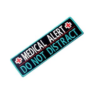 Medical Alert Rectangular Dog Patch with Hook and Loop Fastening for Vests and Harnesses