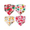 Medium Adjustable Dog Bandanas 4 Pack for Fall and Holidays