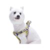 Medium Adjustable Dog Harness with Loving Daisy Prints for Comfortable Wear