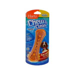 Medium Bacon Flavor Dental Duo Dog Chew Toy for Adult Dogs