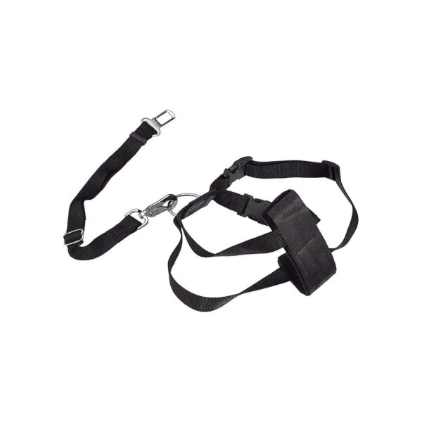 Medium Black Nylon Car Safety Harness with Special Padding for Comfort