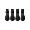 Medium Black Rubber Socks with Velcro Strap, 2-Pairs for Dog Paw Protection