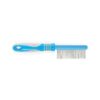 Medium Blue Ergonomic Dog Comb for Tangles and Knots Curly Hair