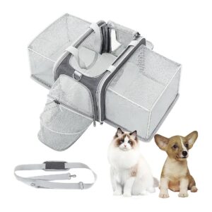 Medium Cat and Small Dog Carrier with 3 Expandable Sides and TSA Approval