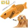 Medium Dog Chew Toy, Natural Rubber for Tough Chewing, Squeaky Fun for Teeth Cleaning