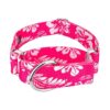 Medium Dog Collar with Pink Hawaiian Designs Martingale 1 1/2 Inch Width