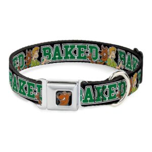 Medium Dog Collar with Scooby Doo and Shaggy Pose Design and Polyester Material