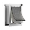 Medium Dog Door for Walls with White Aluminum Frame and Easy Installation for Medium Pets