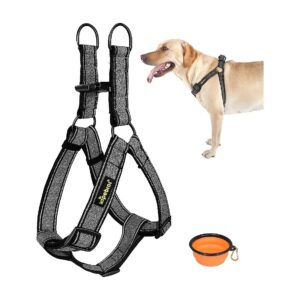 Medium Dog Harness for Stress-Free Walks with Adjustable Reflective Vest