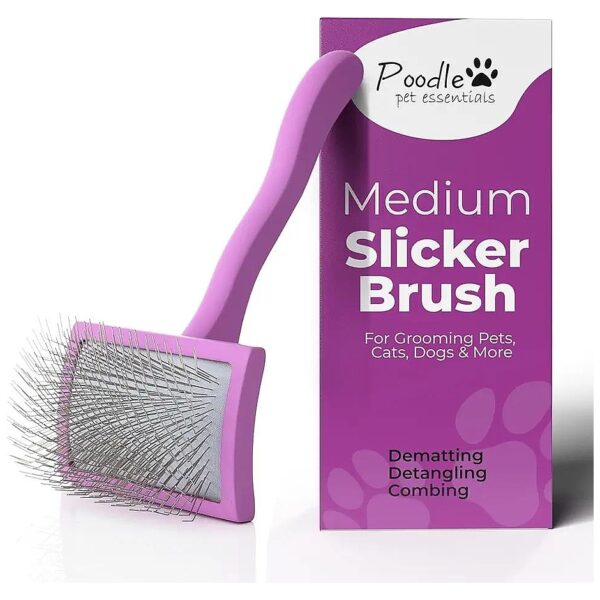 Medium Grooming Brush for Dogs with Long Hair, Gentle Detangling and Brushing