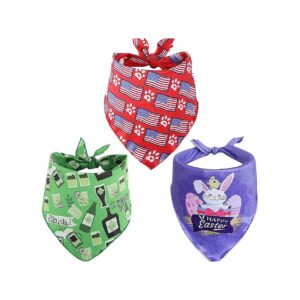 Medium Large Breed Dog Bandana Pack for Boy or Girl Dogs - Holiday Designs