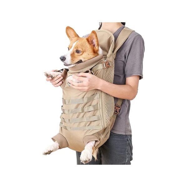 Medium Large Dog Carrier Backpack for Ventilated Travel with Soft Cotton Straps