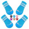 Medium Large Dog Shoes for Summer Heat Protection Blue Size 8 Breathable Nonslip Boots