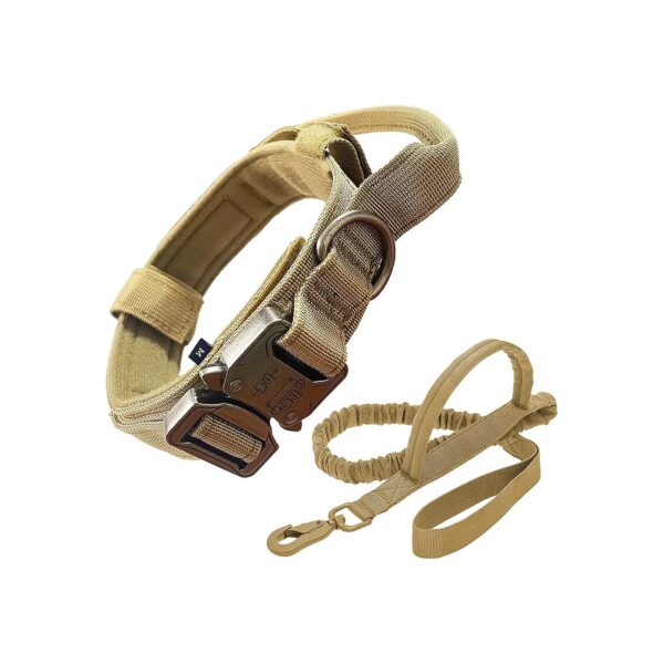 Medium Large Dog Training Collar and Leash Set with Adjustable Length and Control Handle