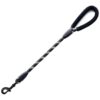 Medium Large Dog Training Leash Black with Heavy Duty Nylon Material and Padded Handle