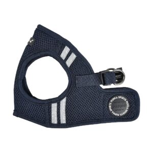 Medium Navy Soft Vest Harness with Puppia Smart Tag and Reflective Accents