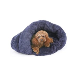 Medium Pet Bed for Cats and Dogs, Cave Style, Soothing and Calming