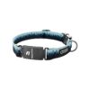 Medium Pine Blue Dog Collar with Adjustable Fit and Durable Anodized Aluminum Hardware