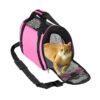 Medium Pink Polyester Pet Carrier Bag for Little Dogs and Cats