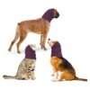 Medium Purple Adjustable Dog Neck Warmer with Anxiety Relief for Small Medium Large Dogs