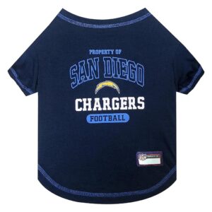 Medium Size Dog Tee Shirt with San Diego Chargers Football Team Logo for Furry Fans