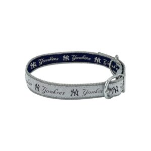 Medium Size New York Yankees Reversible Dog Collar Adjustable Soft Padded Pet Accessory