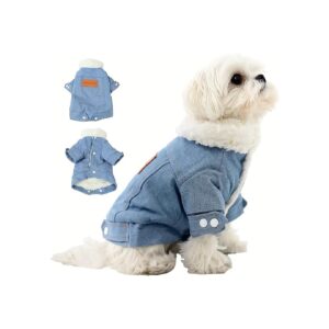 Medium Size Pet Dog Clothes with Soft Corduroy Fabric and Fleece Lining for Extra Warmth