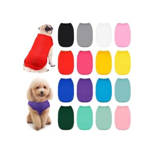 Medium Size Pet T-Shirts with 16 Colors for Dogs and Cats