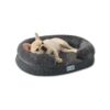 Medium Size Quilted Suede Dog Sofa with Egg-Crate Foam and Waterproof Liner for Snuggling