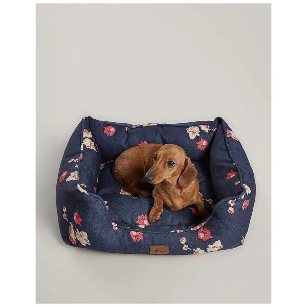 Medium Size Rosewood Box Dog Bed with Water Resistant Floral Print