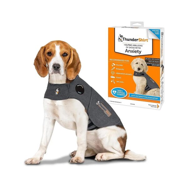 Medium-Sized Dog Anxiety Treatment with Pressure Sensing Technology Gray