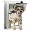 Medium-Sized Double-Flap Dog Door for Exterior Doors with Closing Panel and Lock