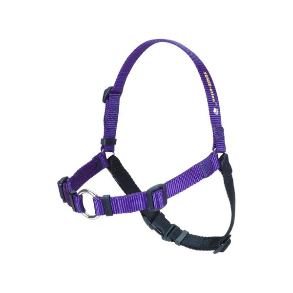 Medium Sized Purple Polyester Solid No-Pull Front-Leash Attachment Dog Harness