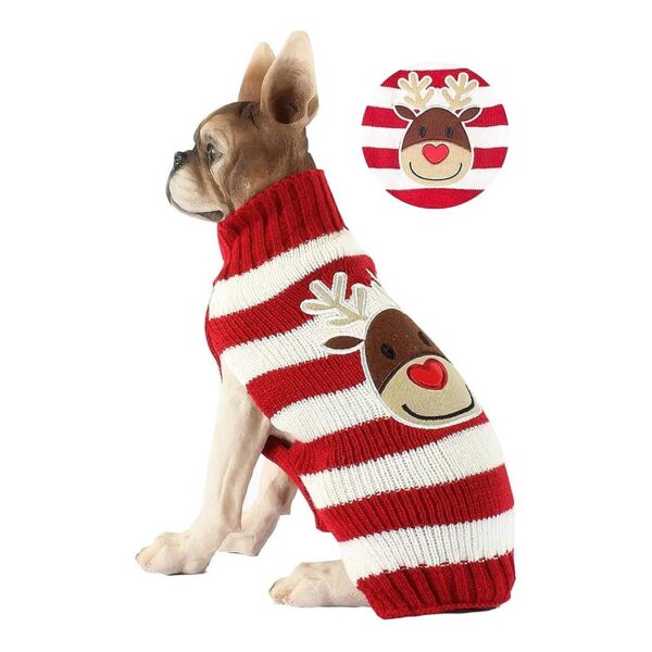 Medium Warm Knitwear Pet Sweater for Dog and Cat Christmas Gift