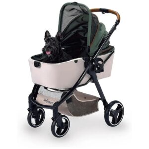 Medium to Large Dog Stroller with One-Step Folding and Heavy Duty Design for Easy Storage