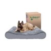 Memory Foam Dog Bed for Large Dogs up to 150 Pounds with Luxurious Faux Fur and Suede