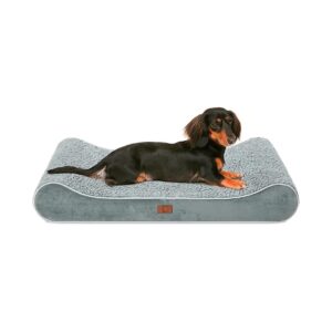 Memory Foam Dog Bed with Anti-Slip Bottom and Machine Washable Cover for Small Dogs