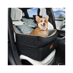 Memory Foam Dog Car Booster Seat for Small Dogs, Comfortable Travel and Storage