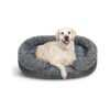 Memory Foam Pet Bed with Wraparound Sides and Washable Cover for Medium Breed Dogs