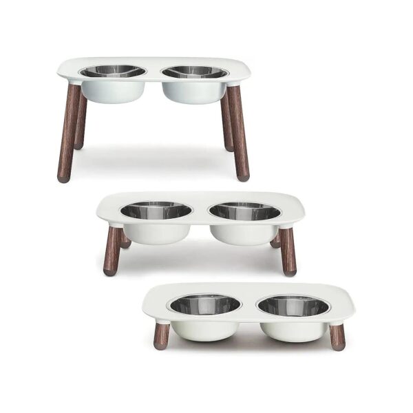 Messy Mutts Elevated Dog Feeder with Stainless Steel Bowls and Adjustable Height