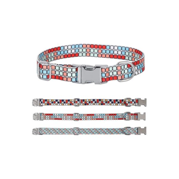 Metal Buckle Polyester Dog Collar for Small Medium Large and Boy Girl Dogs