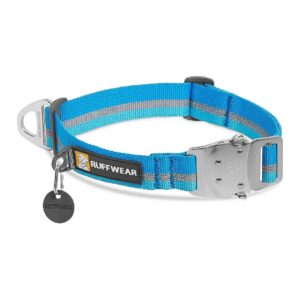 Metal Buckled Reflective Dog Collar for Low-Light Visibility and Everyday Use