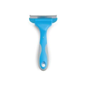 Metal Dog Brush Blue Small for All Life Stages Trims and Thins