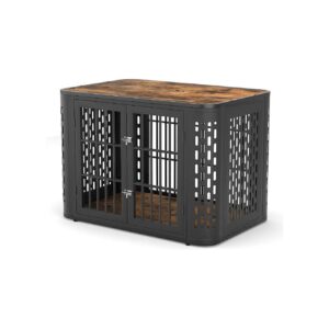 Metal Dog Crate Furniture 42 Inch Indoor Kennel for Large Dogs and Medium Breeds