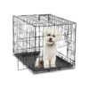 Metal Dog Crate with Divider Panel and Open Design for Pet Comfort and Air Circulation