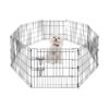 Metal Pet Exercise Pen for Small to Medium Animals with 24 Inch Panels