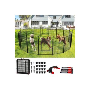 Metal Pet Playpen with 8 Panels for Small Medium Large Dogs and Active Living