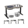 Metal Stand Dog Bowls with Adjustable Height and Slow Feeder Bowl for Large Dogs